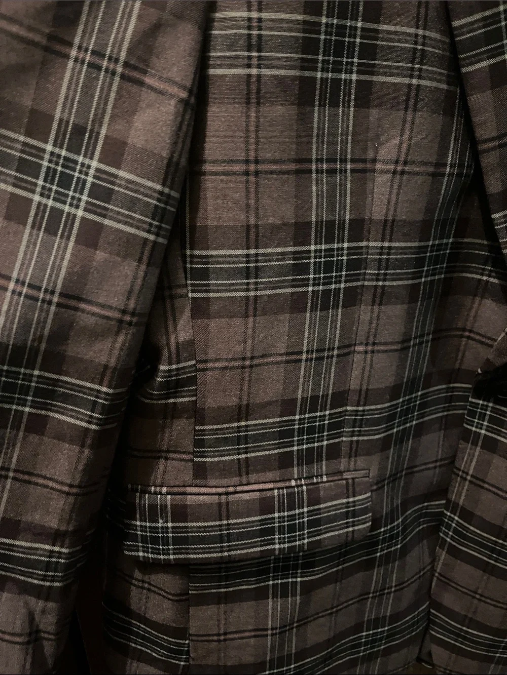 Kenar Plaid Sport Coat in Brown and Gray